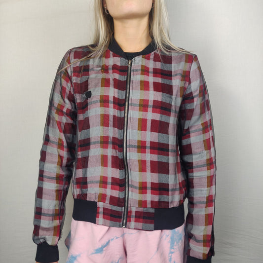 Forever 21 Multicolored Bomber Jacket Women Size Small