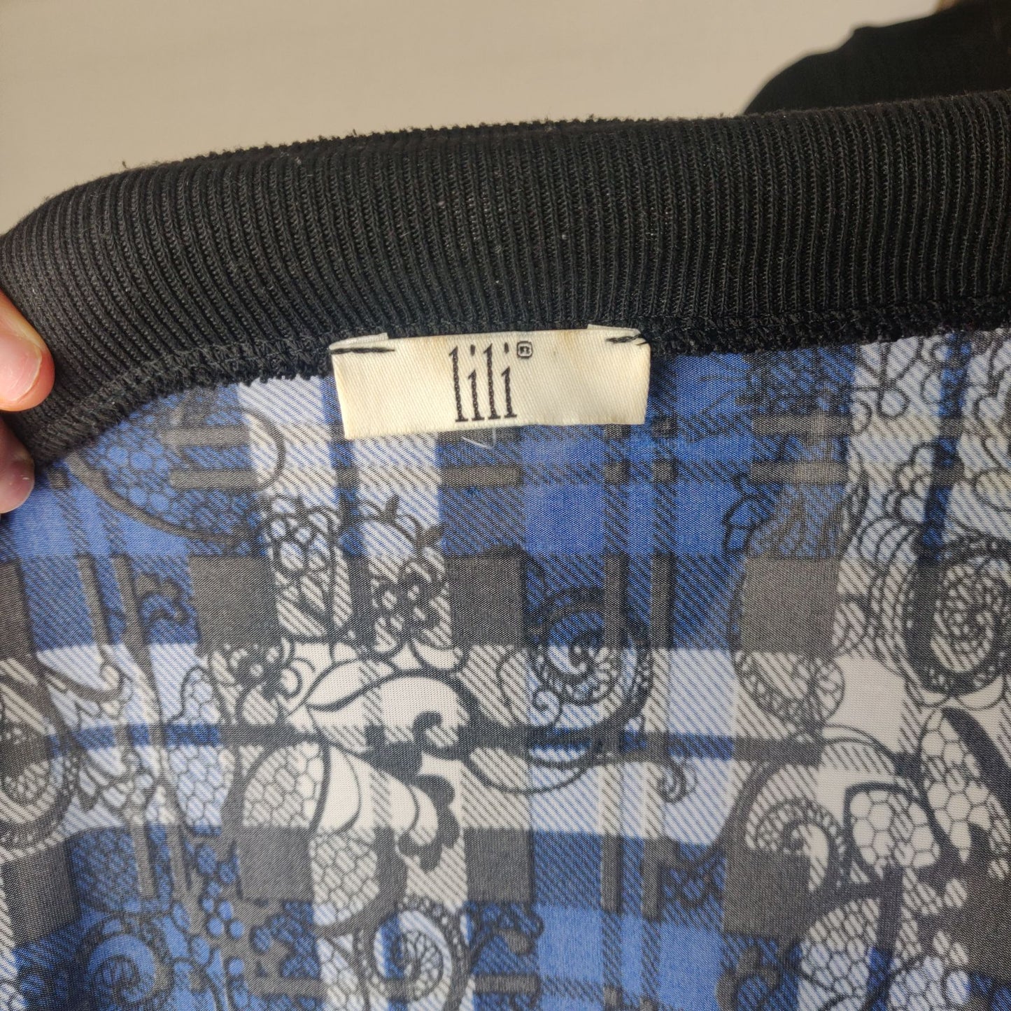 Lili Blue Floral Bomber Jacket Women Size UK 10