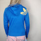 Adidas 3 Stripes Blue Track Top Full Zip Women Size UK 10