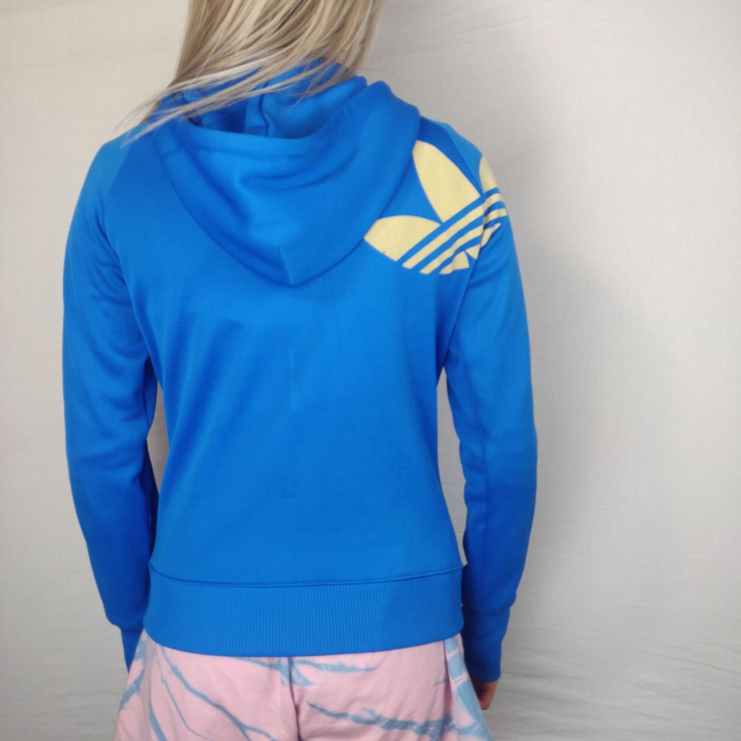 Adidas 3 Stripes Blue Track Top Full Zip Women Size UK 10
