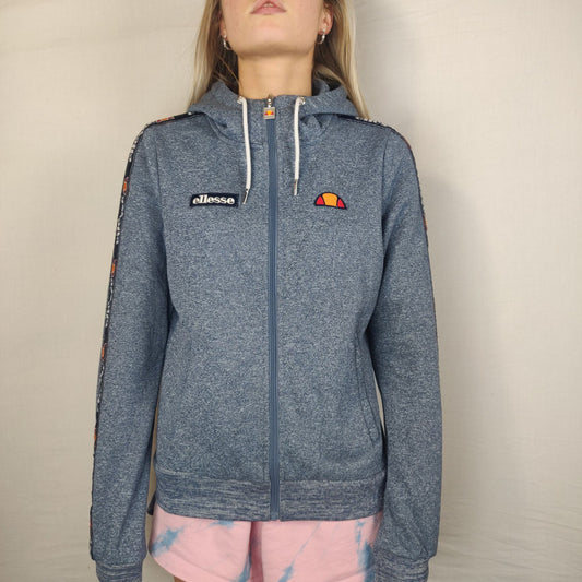 Ellesse Blue Full Zip Hoodie Women Size UK 8