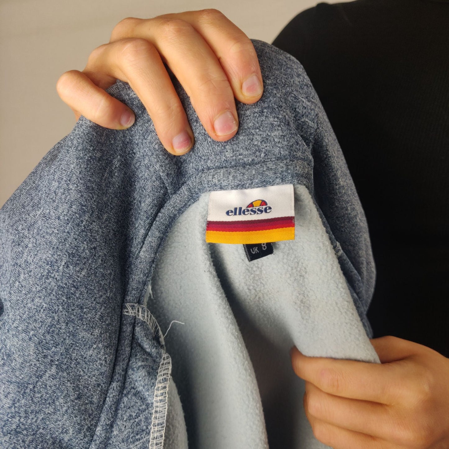 Ellesse Blue Full Zip Hoodie Women Size UK 8