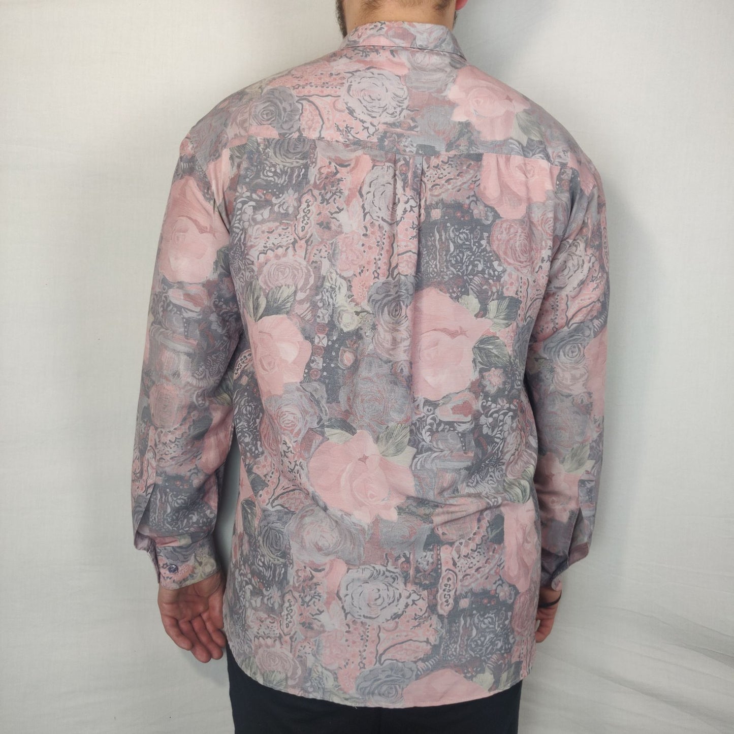 Club D'amingo Vintage Pink Long Sleeve Shirt Men Size 41/42