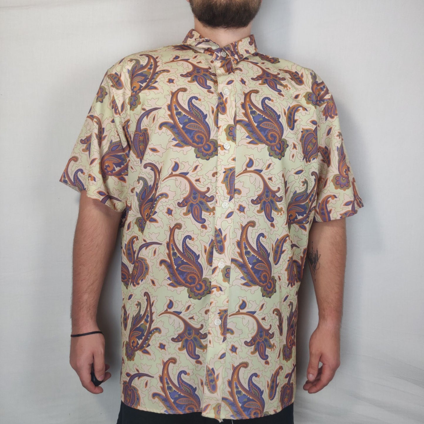 Graceland Yellow Button Shirt Men Size XXL