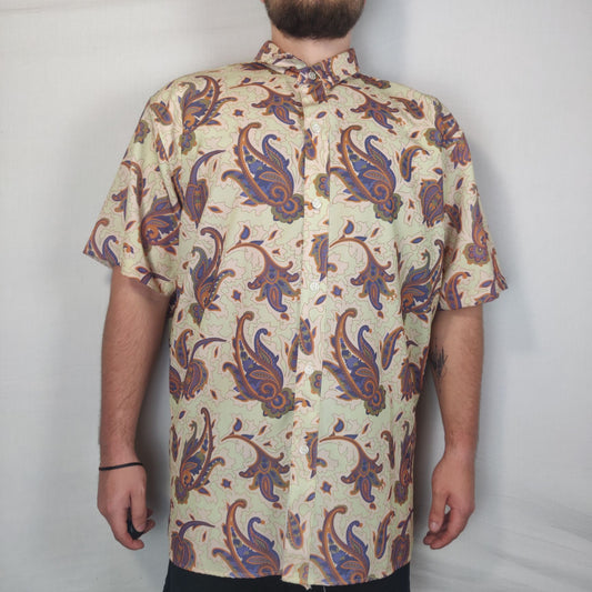 Graceland Yellow Button Shirt Men Size XXL