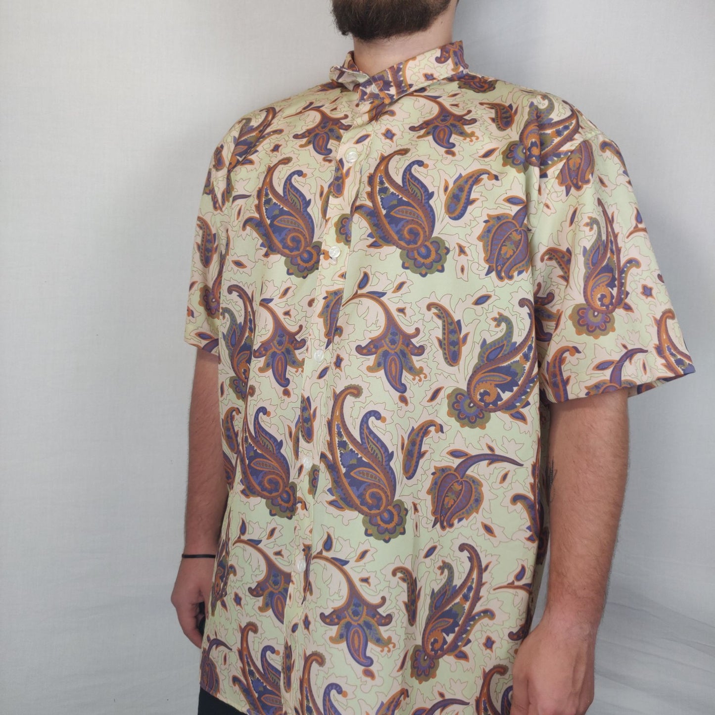 Graceland Yellow Button Shirt Men Size XXL