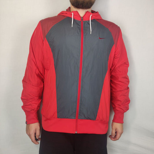 Nike Athletic Dept Red Windbreaker Jacket Men Size XL
