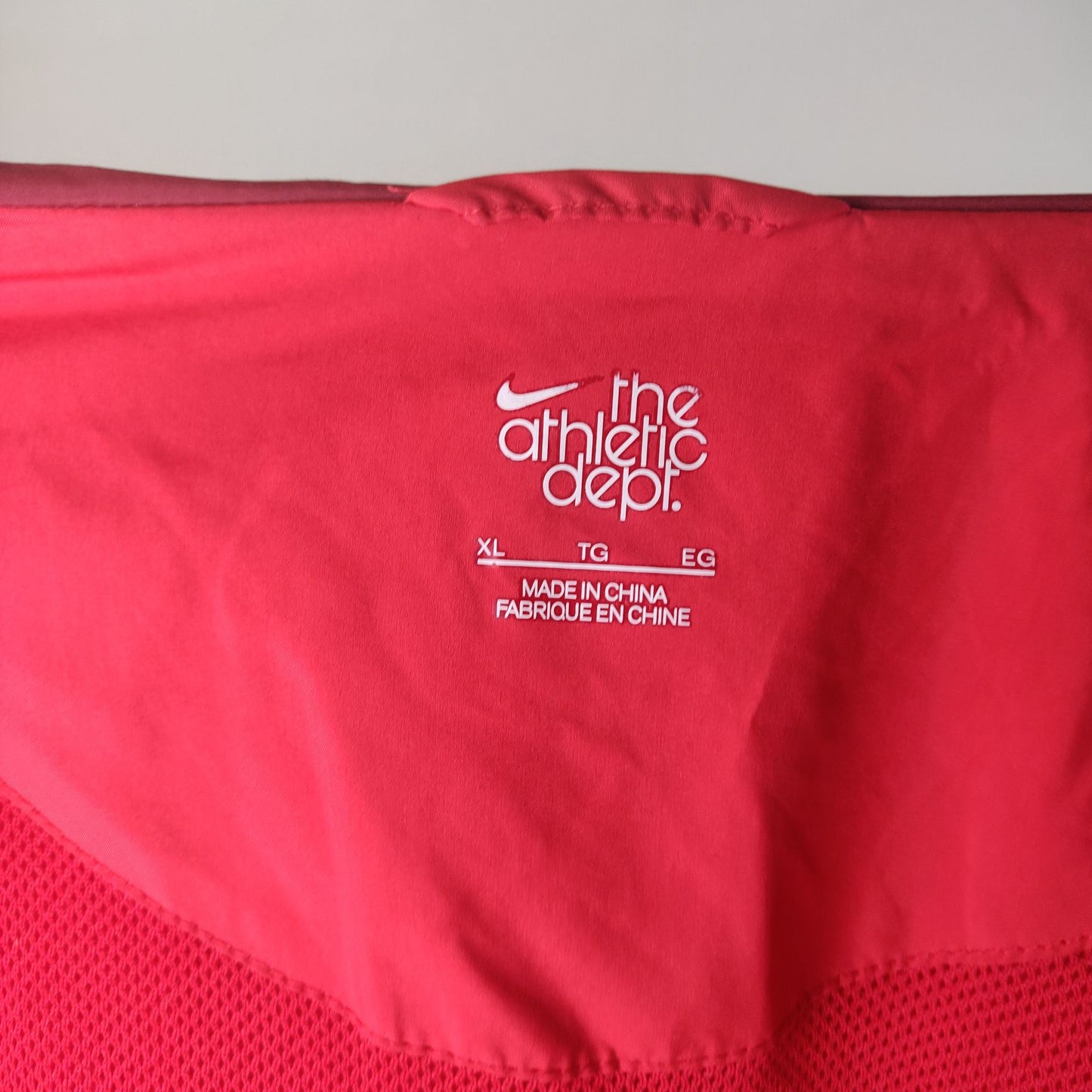 Nike Athletic Dept Red Windbreaker Jacket Men Size XL
