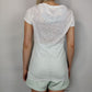 Guess White Tshirt Short Sleeve Women Size Medium