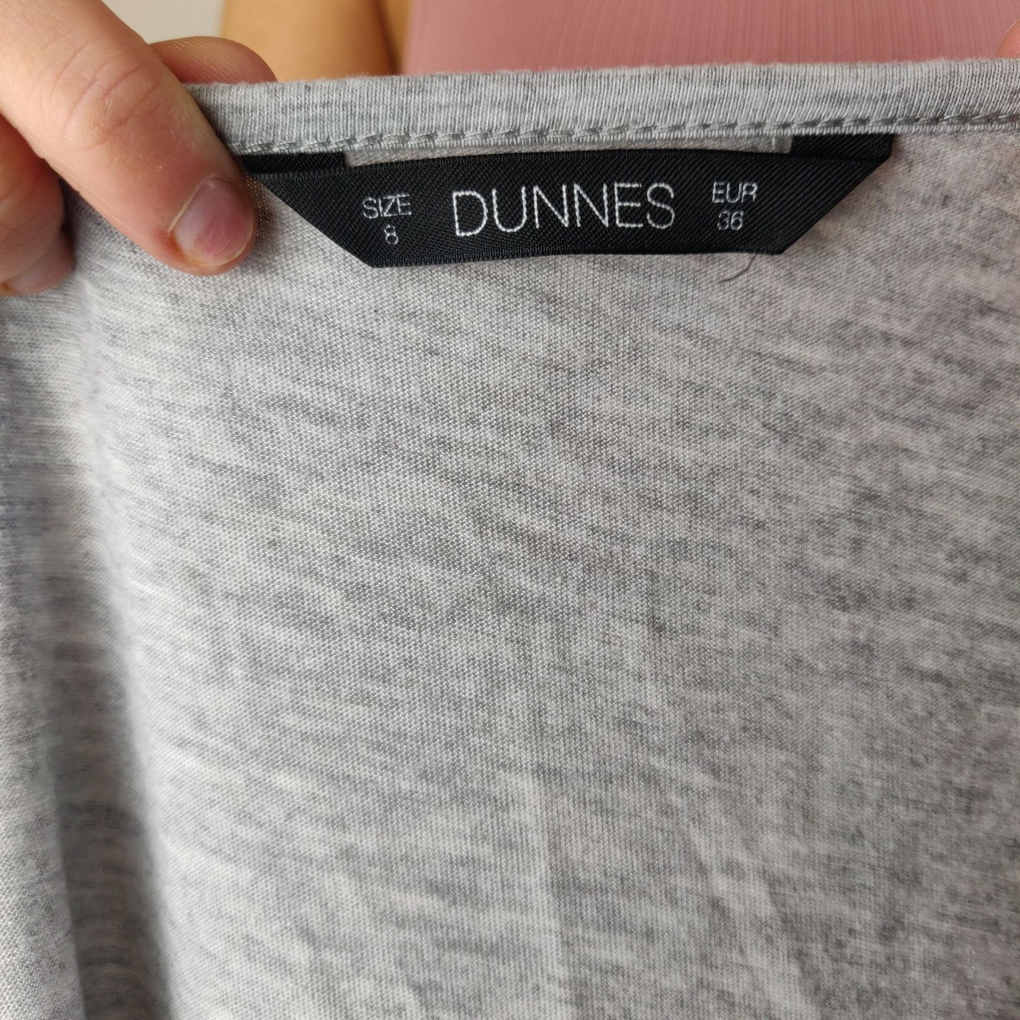 Dunnes White Grey Tank "Joie De Vivre" Women Size UK 8