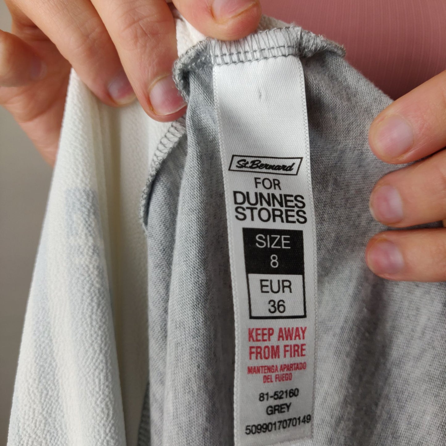 Dunnes White Grey Tank "Joie De Vivre" Women Size UK 8