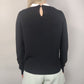 Oasis Black Collared Sweater Long Sleeve Women Size Small