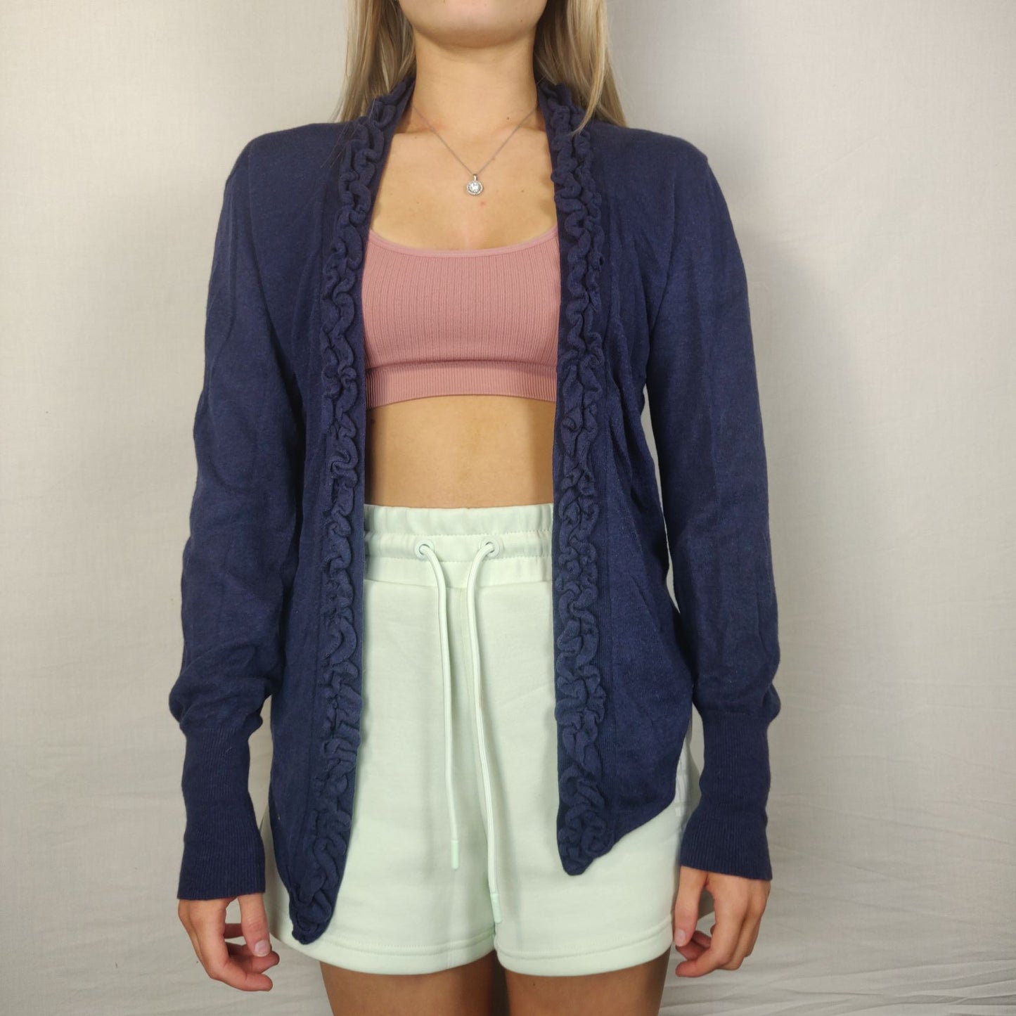 Savida Blue Cardigan Long Sleeve Women Size UK 12