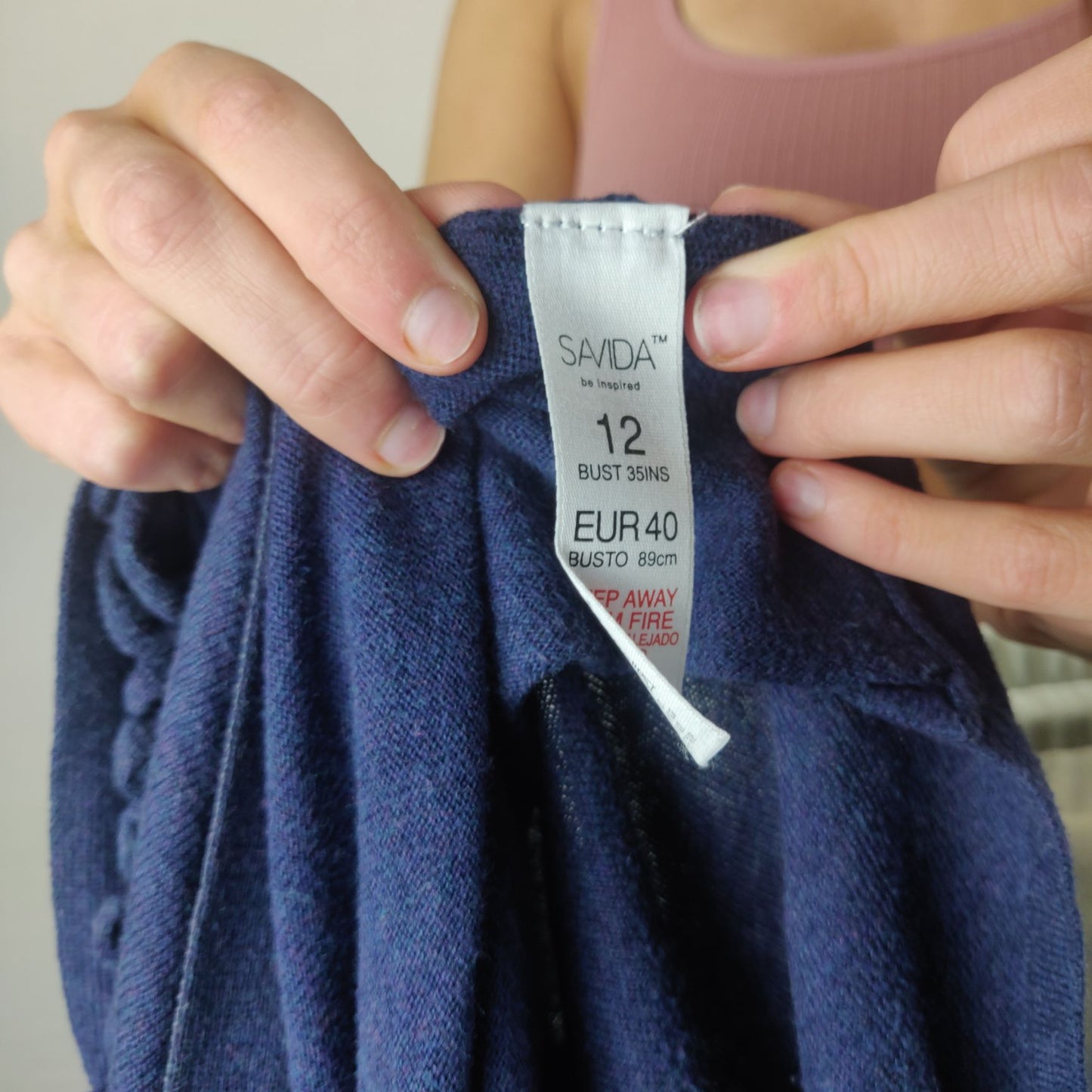 Savida Blue Cardigan Long Sleeve Women Size UK 12