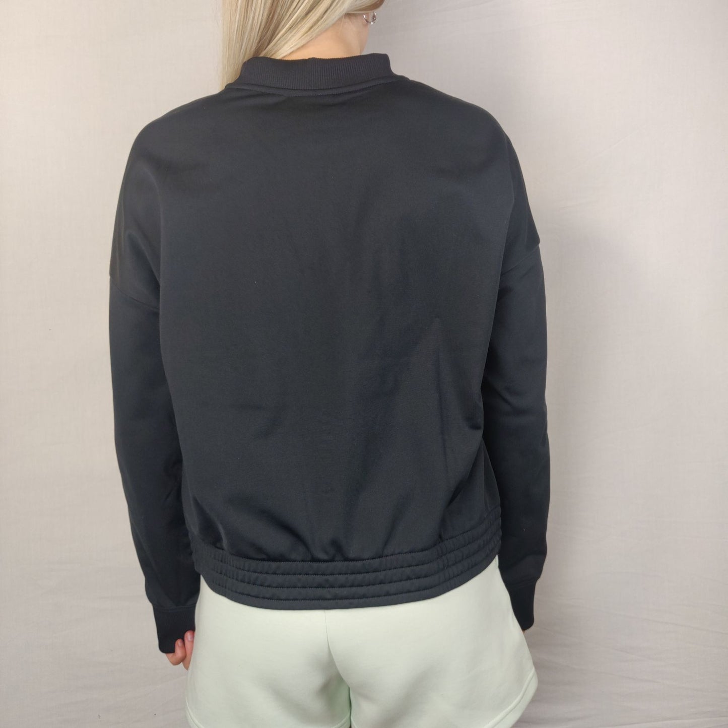 Nike Black Full Zip Sweatshirt Track Top Women Size Medium