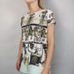 River Island White T-shirt Short Sleeve Women Size UK 10