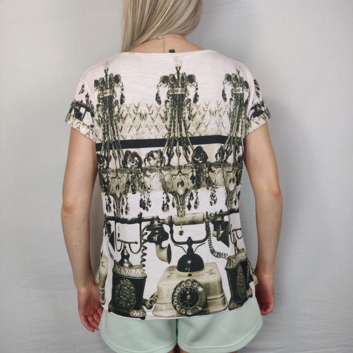 River Island White T-shirt Short Sleeve Women Size UK 10