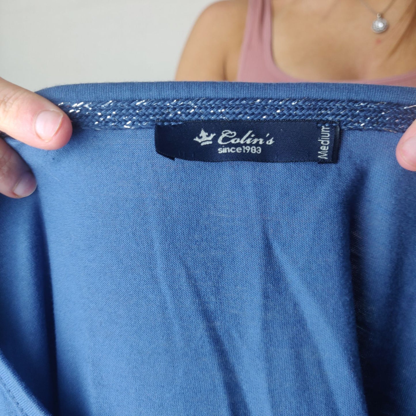 Colin's Blue T-shirt Short Sleeve Women Size Medium