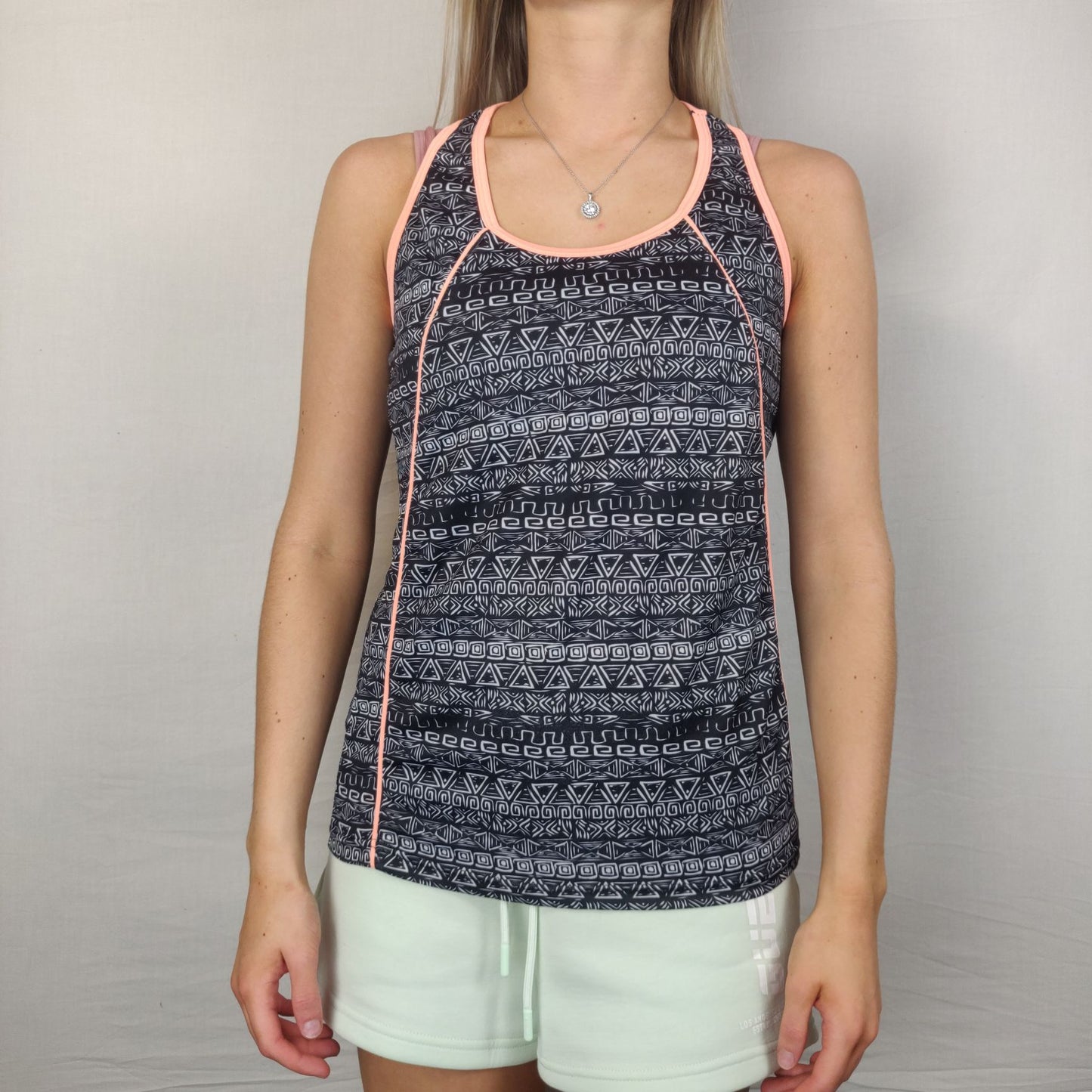 Work Out Black Tank Top Sleeveless Women Size UK 14