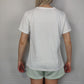 Qed London White Amour T-shirt Short Sleeve Women Size Large