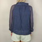 H Trend Blue Blouse Long Sleeve Women Size Medium