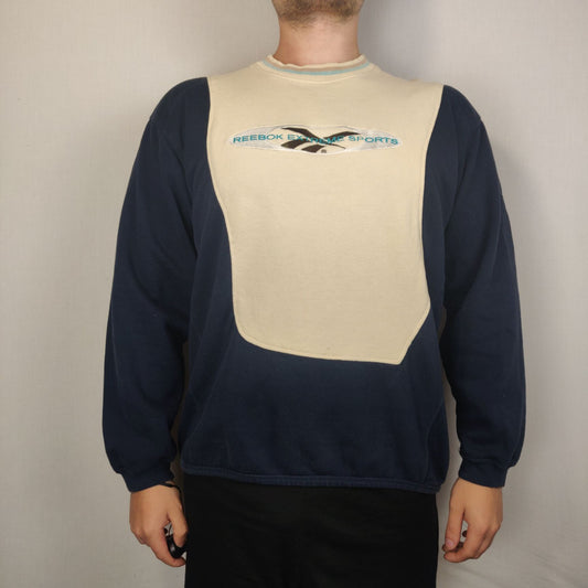 Reebok Navy Extreme Sports Sweatshirt Pullover Men Size Small