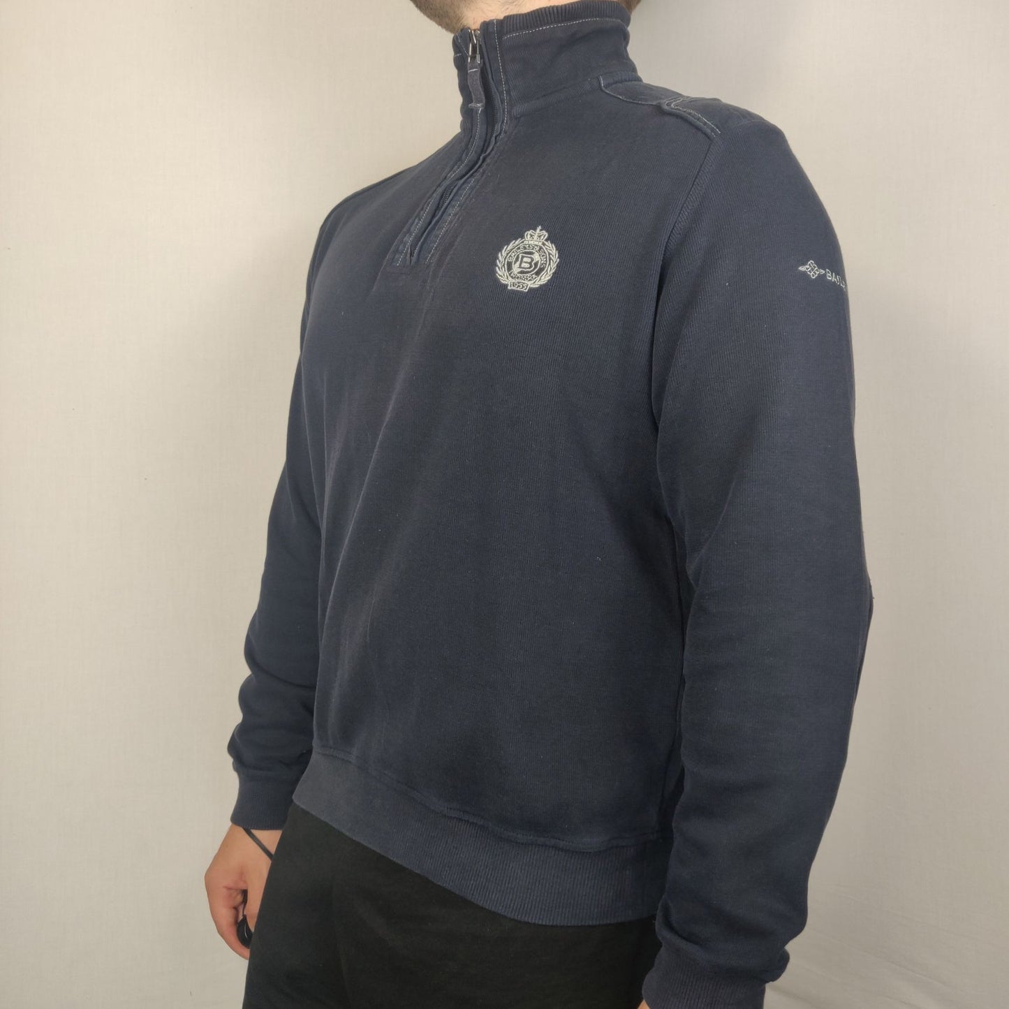 Baileys Vintage Black Sweatshirt 1/4 Zip Men Size Medium