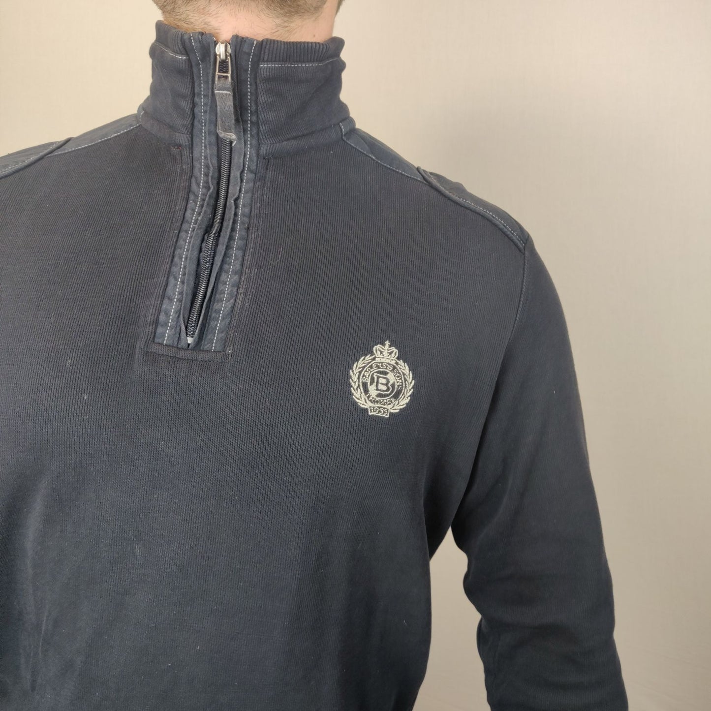 Baileys Vintage Black Sweatshirt 1/4 Zip Men Size Medium