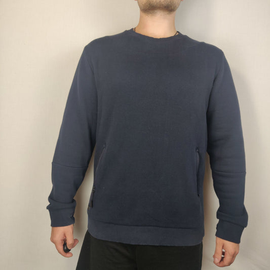 Blackout Navy Sweatshirt Long Sleeve Men Size Large