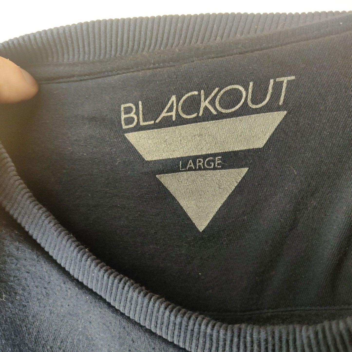 Blackout Navy Sweatshirt Long Sleeve Men Size Large