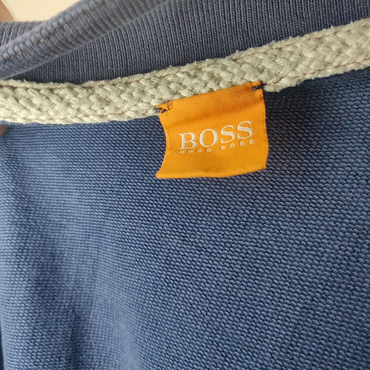 Hugo Boss Blue Full Zip Sweatshirt Long Sleeve Men Size Medium