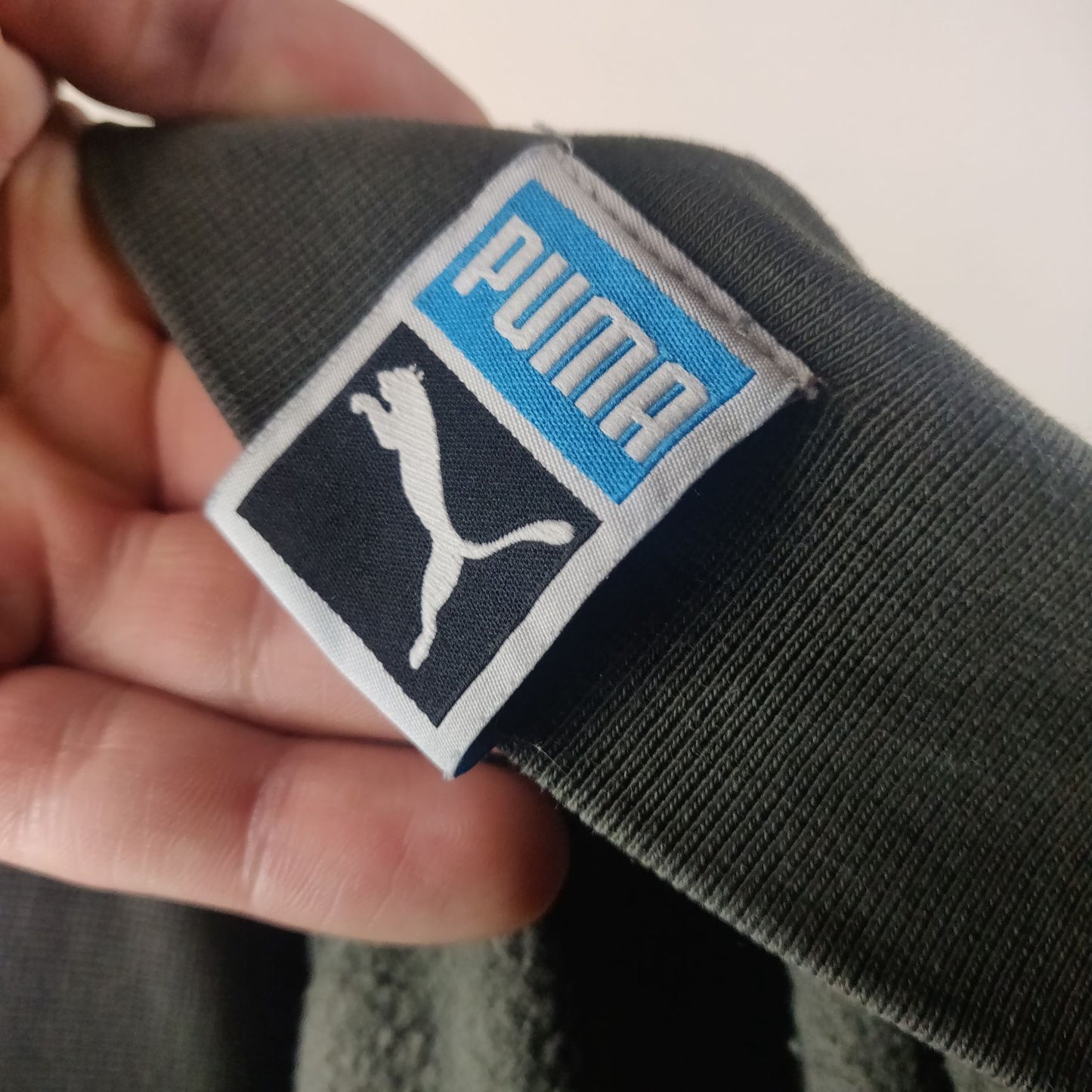 Puma Original Athletic Green Sweatshirt Long Sleeve Men Size XL