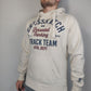 Crosshatch Black Label White Hoodie Pullover Men Size Large
