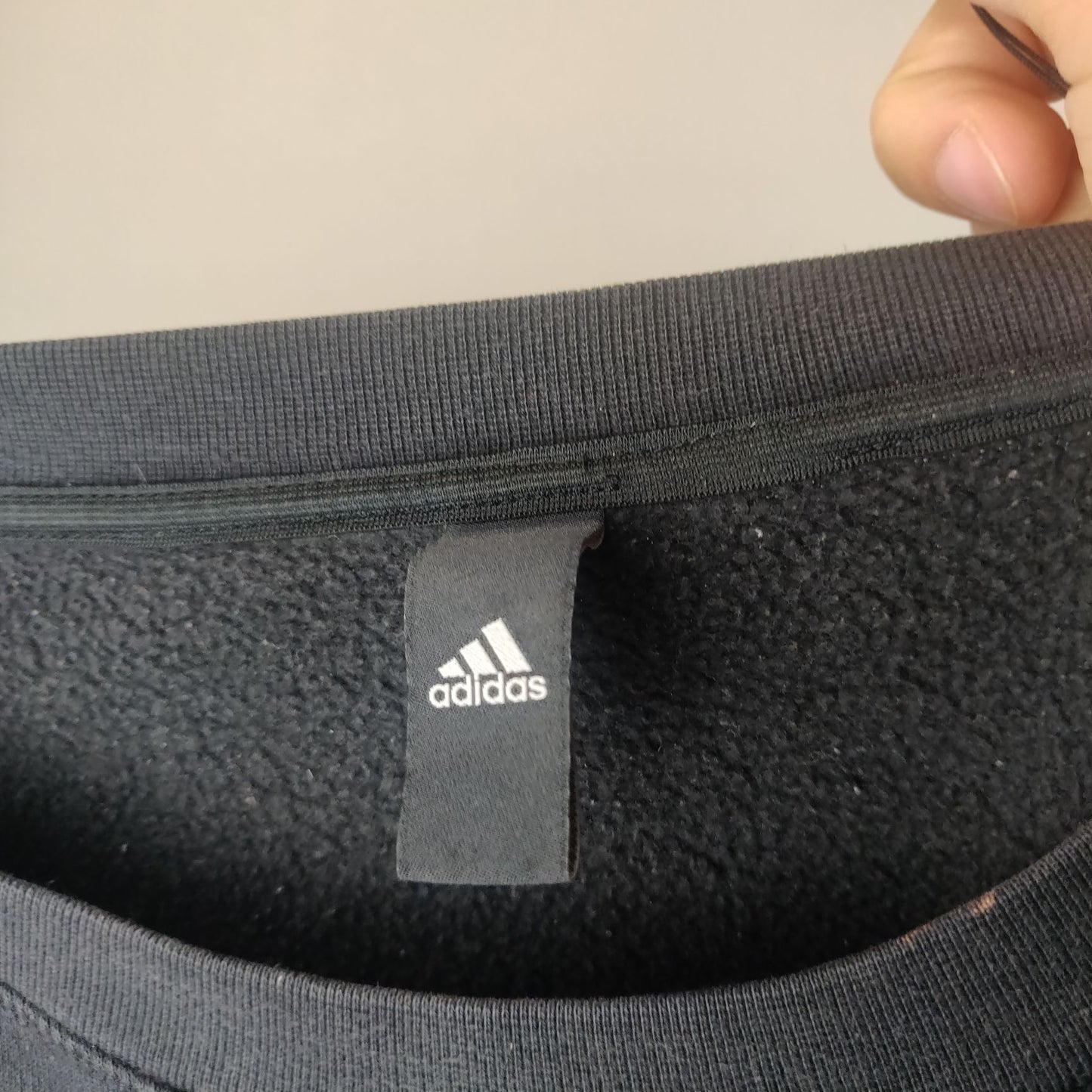 Adidas Black Sweatshirt Pullover Long Sleeve Men Size Large