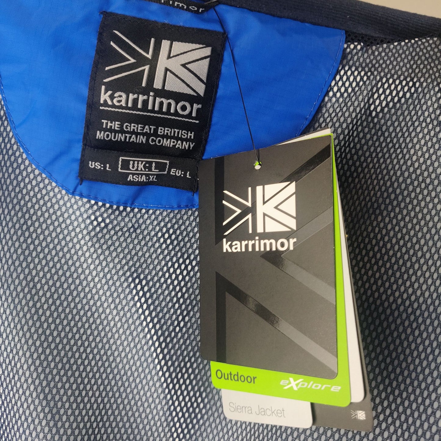 Karrimor Blue Outdoor Waterproof Jacket Men Size Large