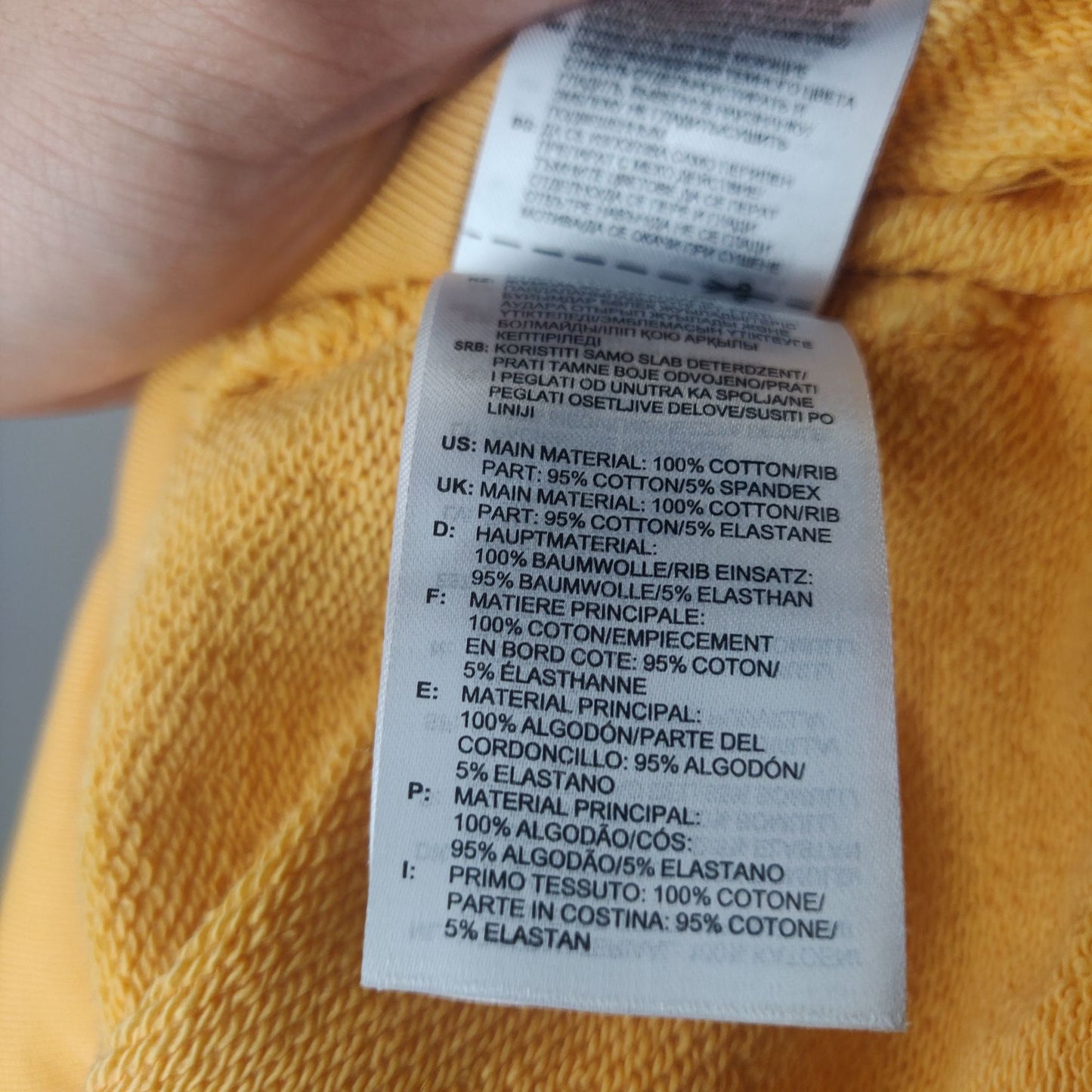 Adidas Essentials Yellow Hoodie Pullover Drawstring Men Size Medium