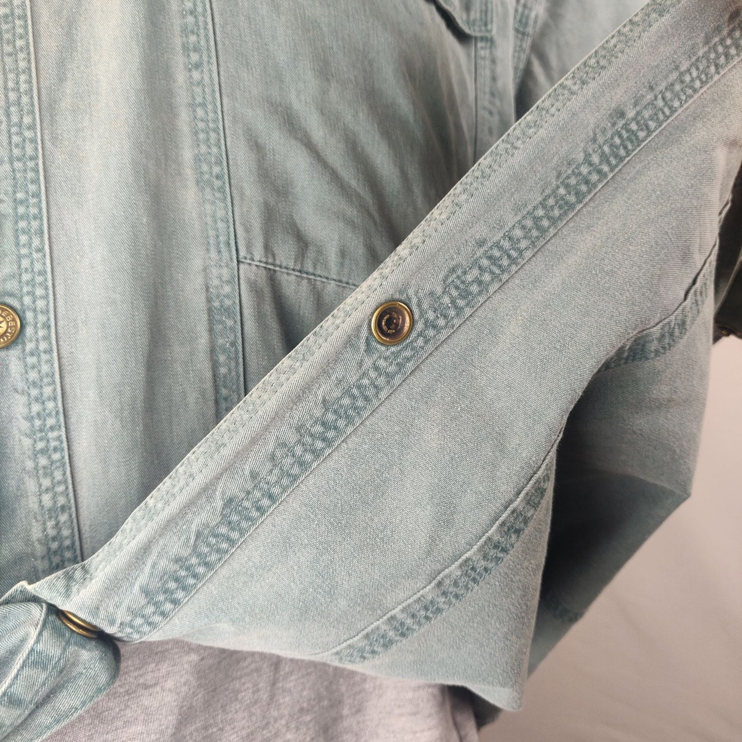 Beitex Green Jeans Button Up Shirt Men Size 43