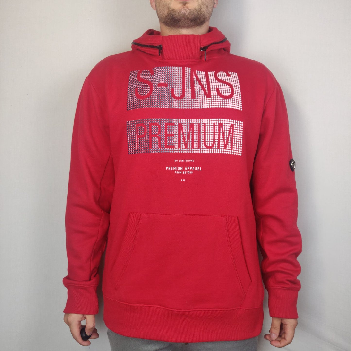 S & J Premium Red Hoodie Pullover Men Size XXL