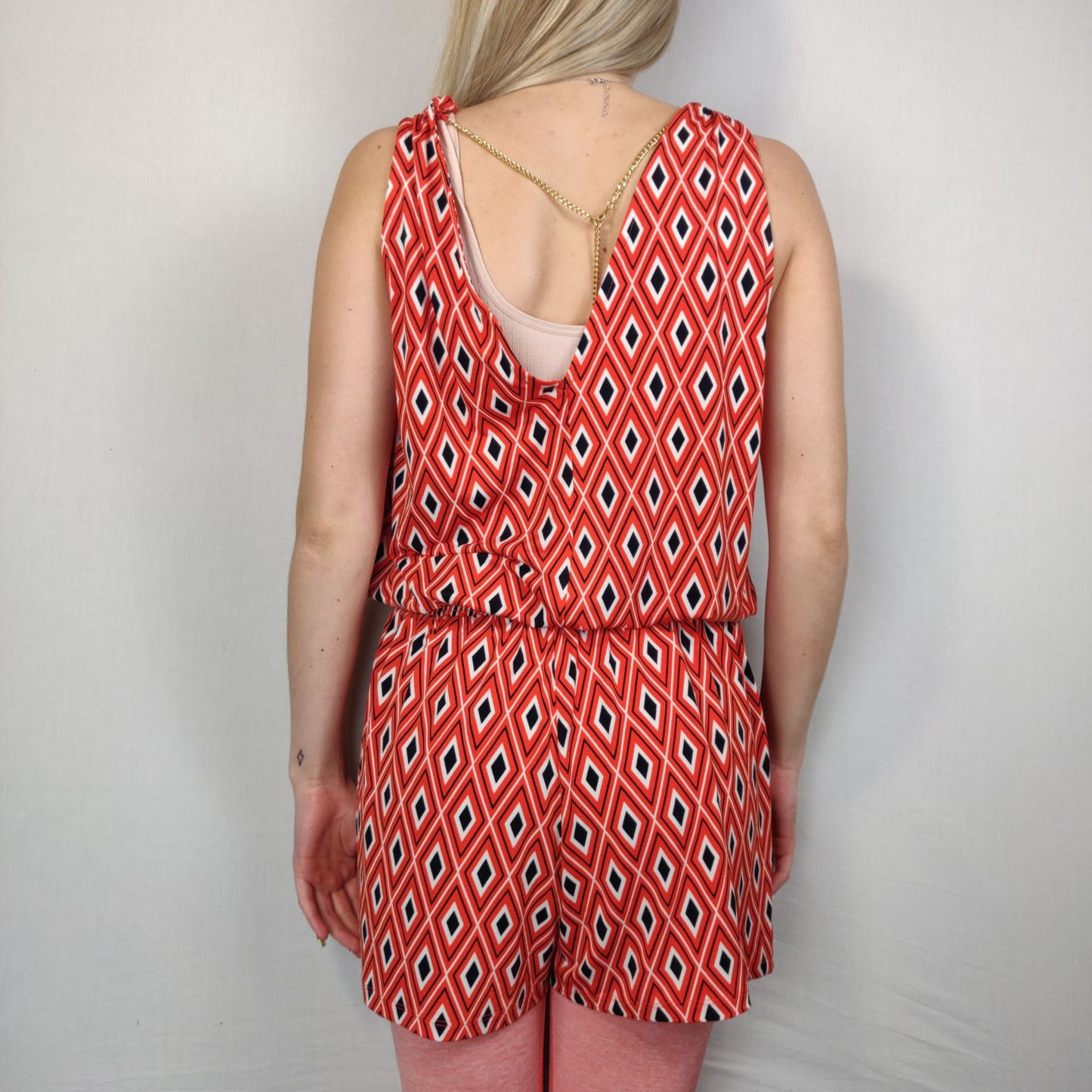 Michael Kors Red Playsuit Sleeveless Women Size Small