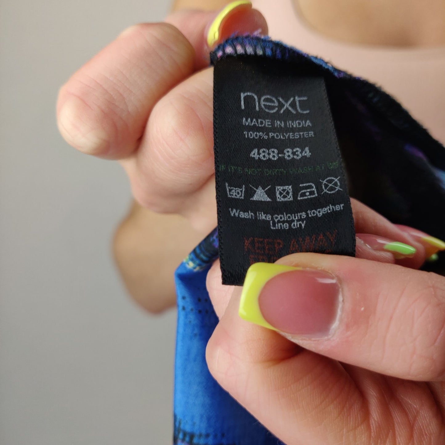 Next Runway Blue Floral Dress Sleeveless Women Size UK 8