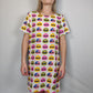 Vera & Lucy White Print Long Dress Women Size Medium