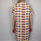 Vera & Lucy White Print Long Dress Women Size Medium