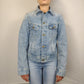 Lee Jacket Vintage Blue Denim Jacket Slim Fit Women Size Medium