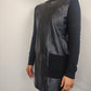 Zara knit Black Leather Sweater Dress Women Size Small