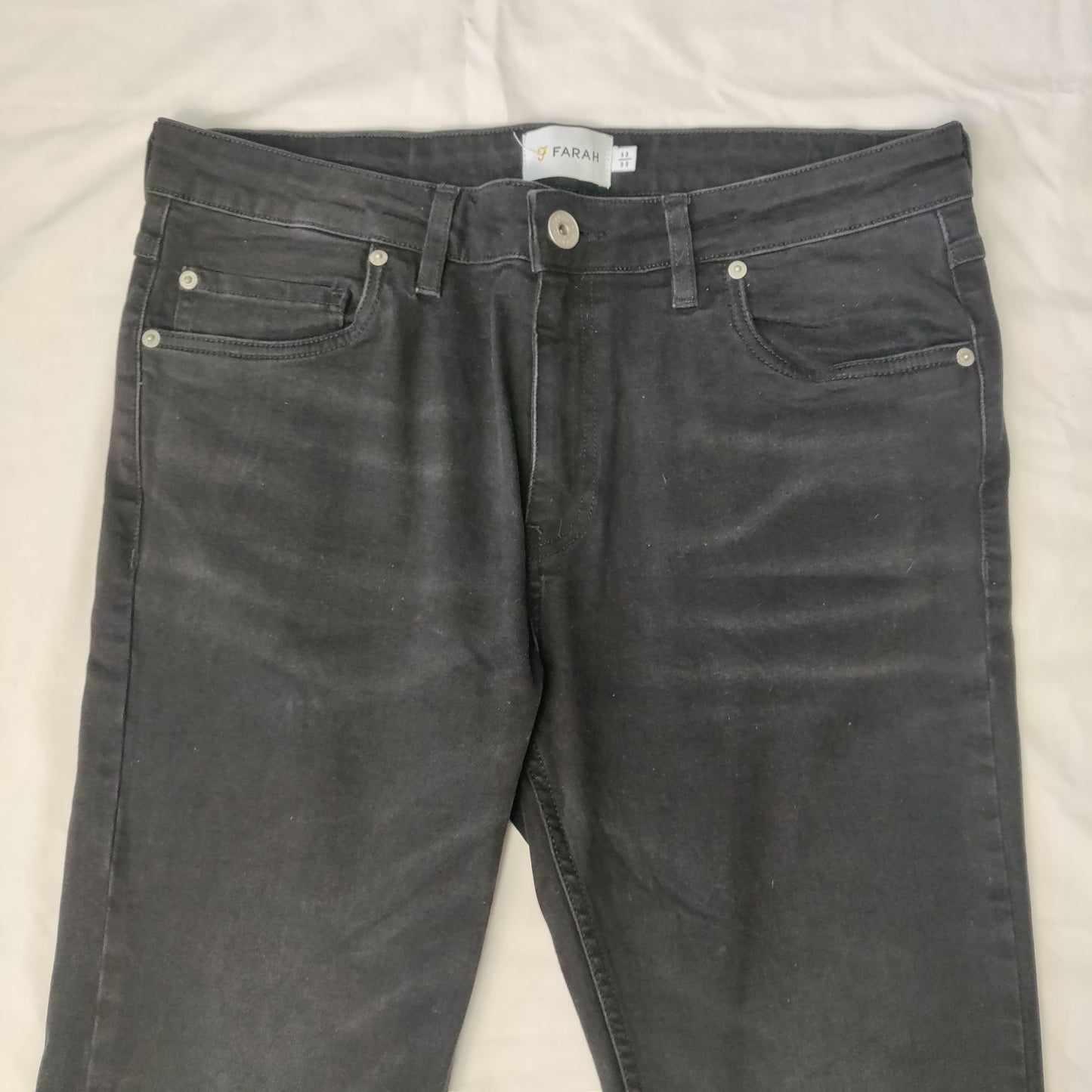 Farah Black Classic Denim Jeans Men Size W32/L32