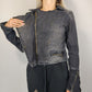 Sicko 19 Grey Basic Denim Jacket Long Sleeve Button Women Size Large