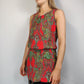 Biscote Red Floral Dress Sleeveless Women Size Small