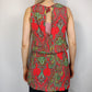 Biscote Red Floral Dress Sleeveless Women Size Small