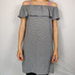 Colin's Grey Dress Open Shoulders Short Sleeve Women Size Small