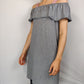 Colin's Grey Dress Open Shoulders Short Sleeve Women Size Small